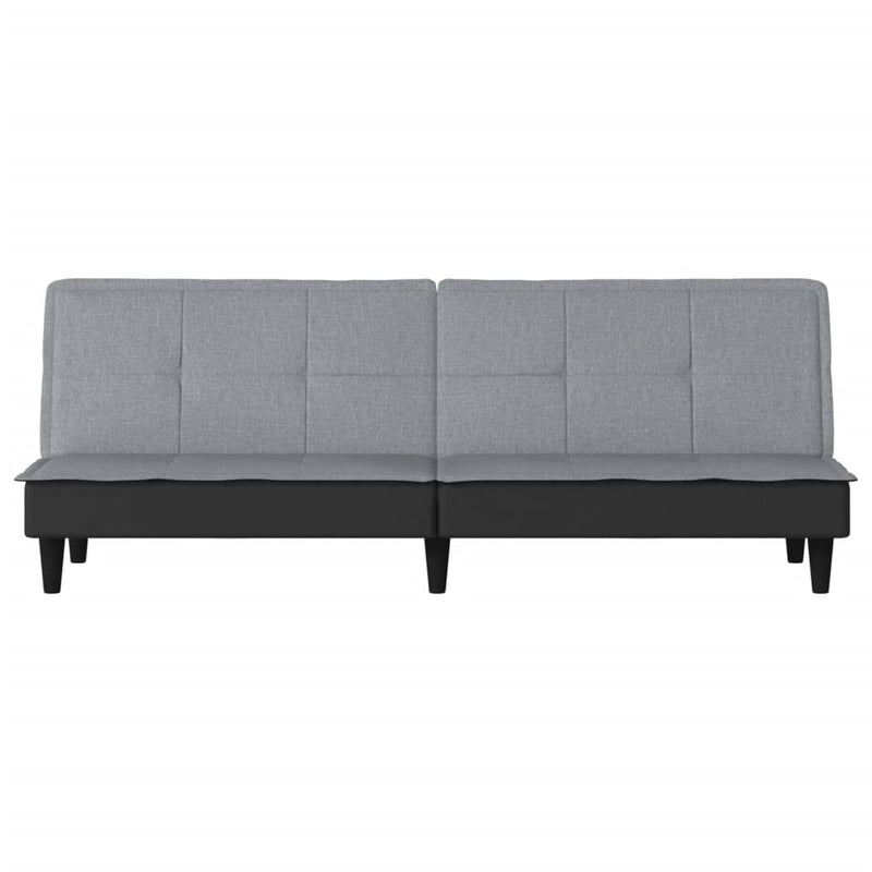 Canapea extensibilă, gri deschis, material textil