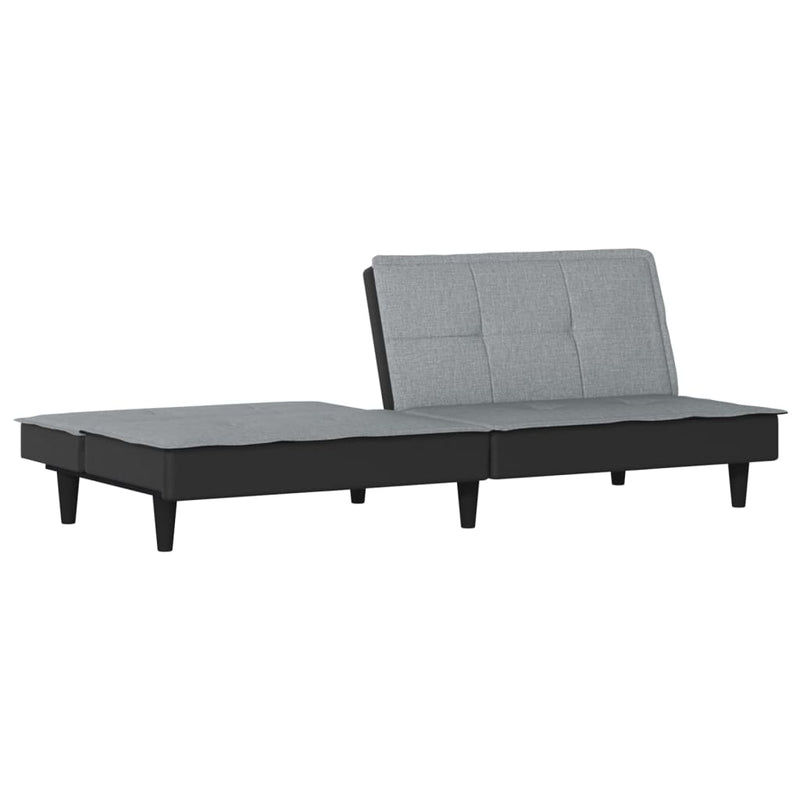 Canapea extensibilă, gri deschis, material textil