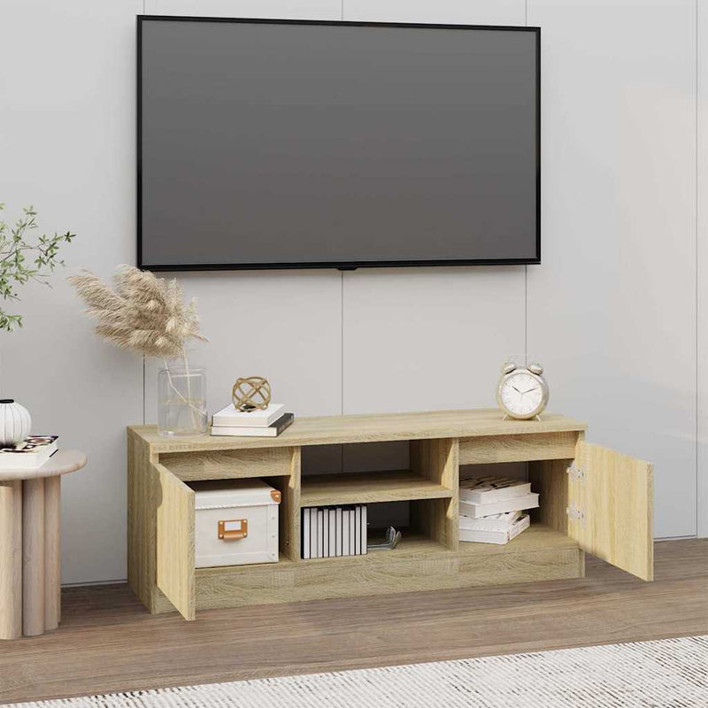 Comodă TV cu ușă, stejar sonoma, 102x30x36 cm