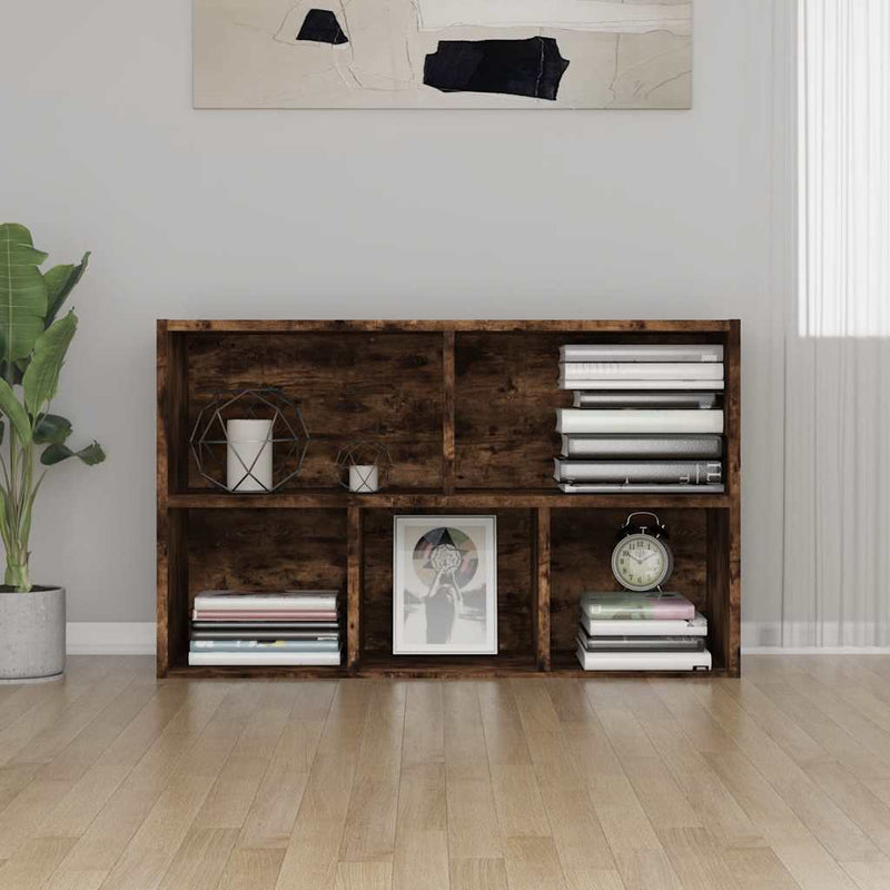 Bibliotecă/servantă, stejar afumat, 50x25x80 cm, lemn prelucrat