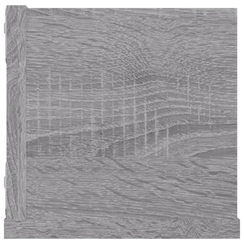 Raft de perete CD-uri, gri sonoma, 100x18x18 cm, lemn prelucrat