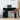 Birou, negru, 100x55x75 cm, lemn prelucrat