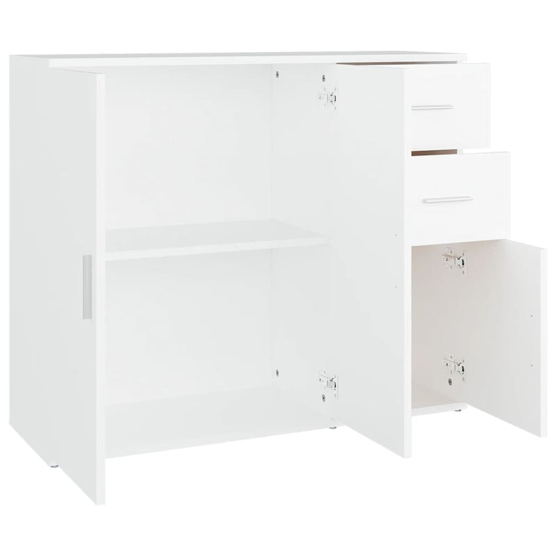 Servantă, alb, 91x29,5x75 cm, lemn prelucrat