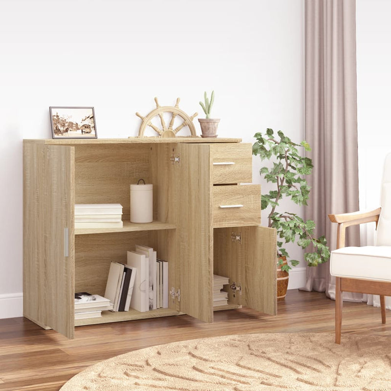 Bufet Stejar Sonoma 91x29,5x75 cm Lemn stratificat