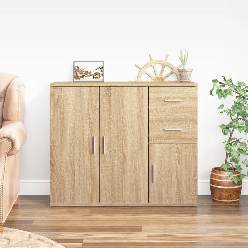 Bufet Stejar Sonoma 91x29,5x75 cm Lemn stratificat