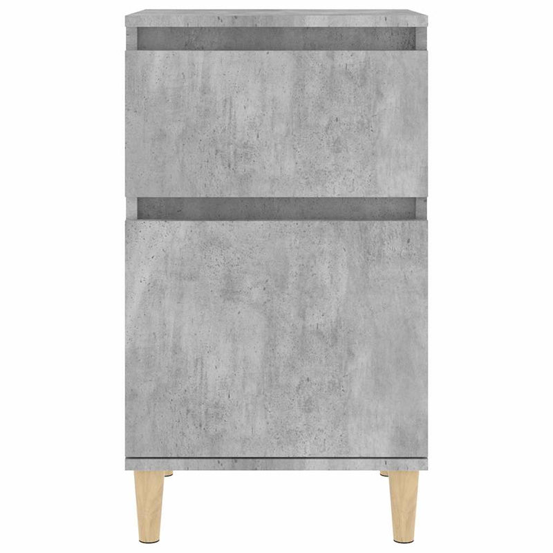 Noptiere, 2 buc., gri beton, 40x35x70 cm