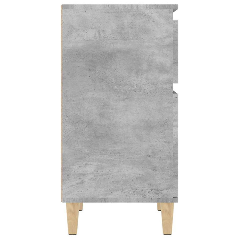 Noptiere, 2 buc., gri beton, 40x35x70 cm