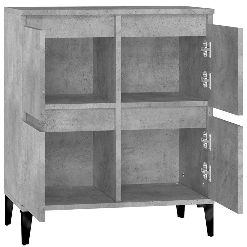 Servantă, gri beton, 60x35x70 cm, lemn prelucrat