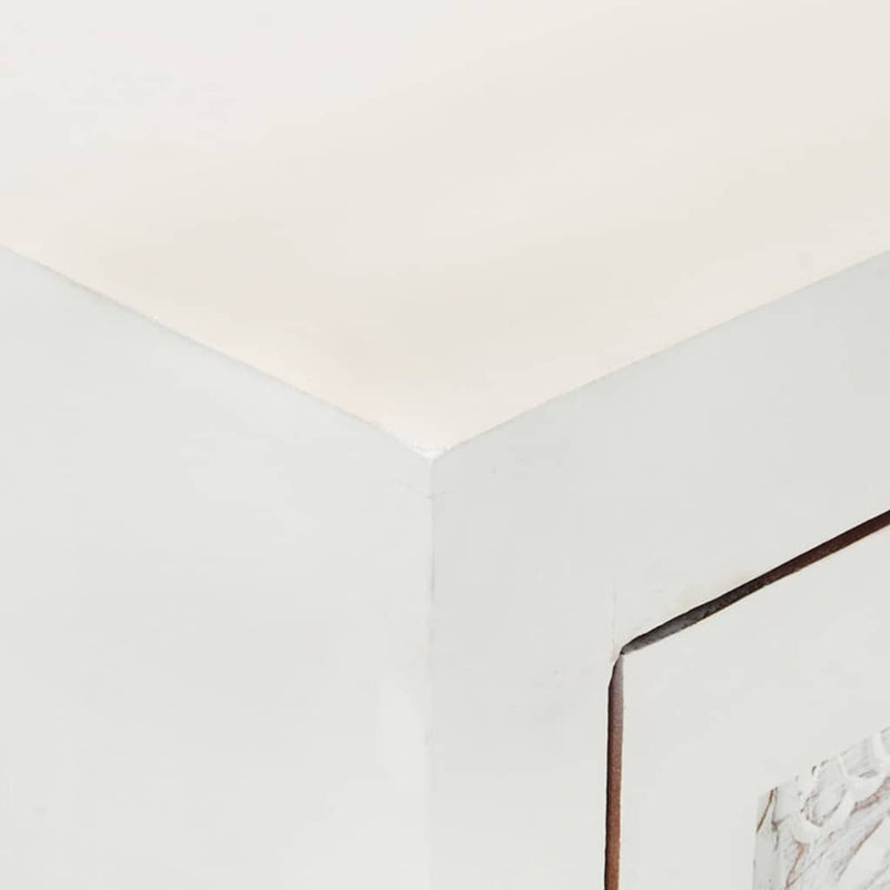 Servantă, alb, 55x30x90 cm, lemn masiv de acacia