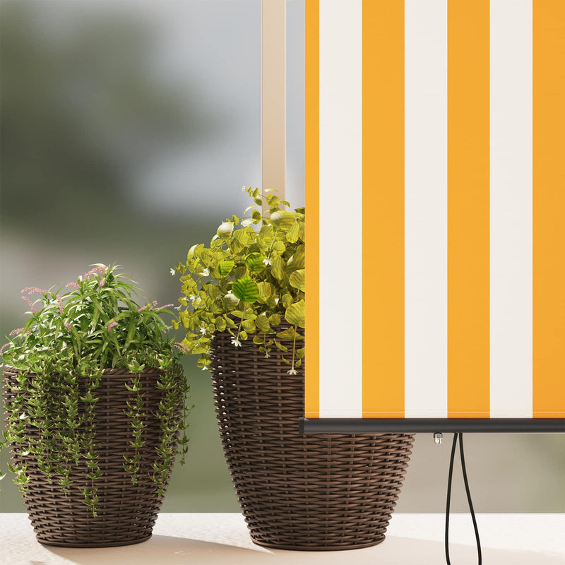 Rulou textil Alb și Portocaliu 180 x 250 cm