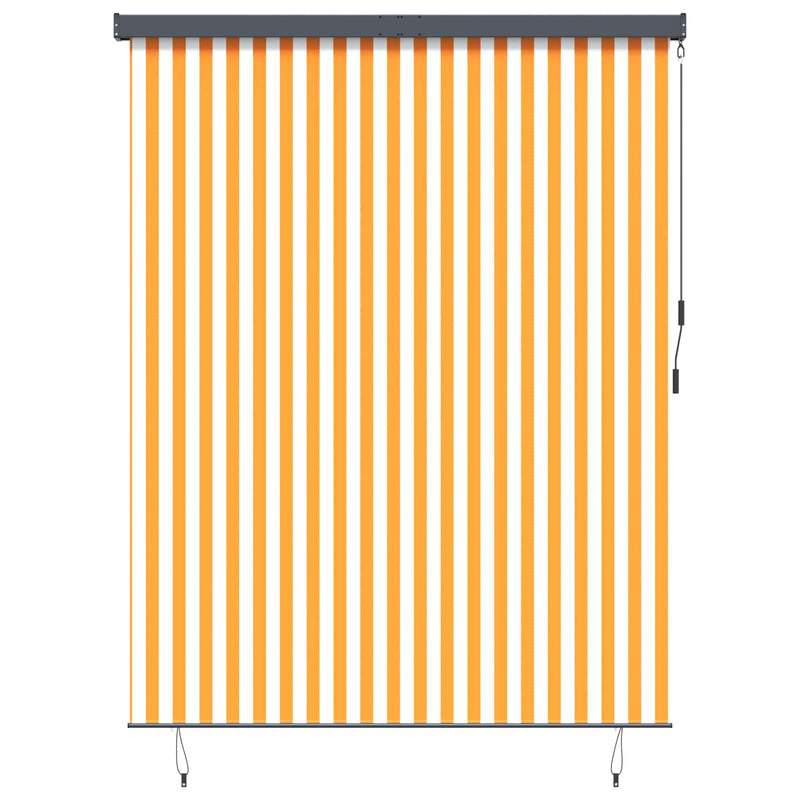 Rulou textil Alb și Portocaliu 220 x 250 cm