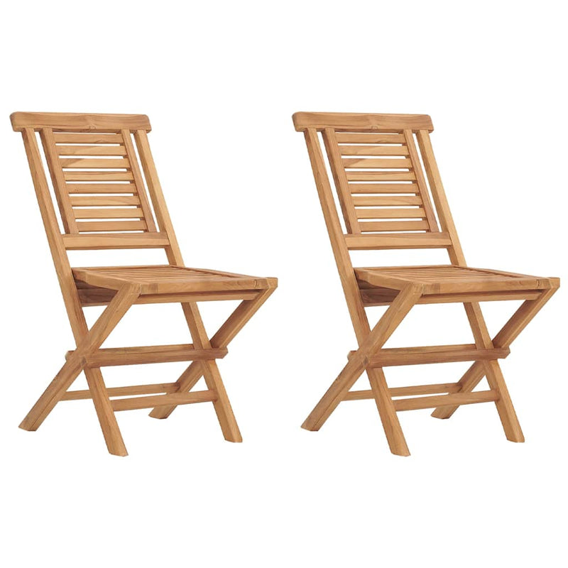 Scaune pliante 2 buc 47x63x90 cm lemn masiv de tec