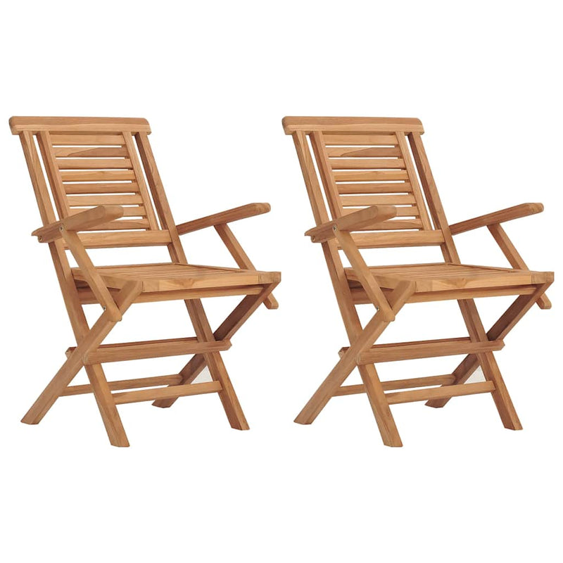 Scaune pliante 2 buc 56x63x90 cm lemn masiv de tec