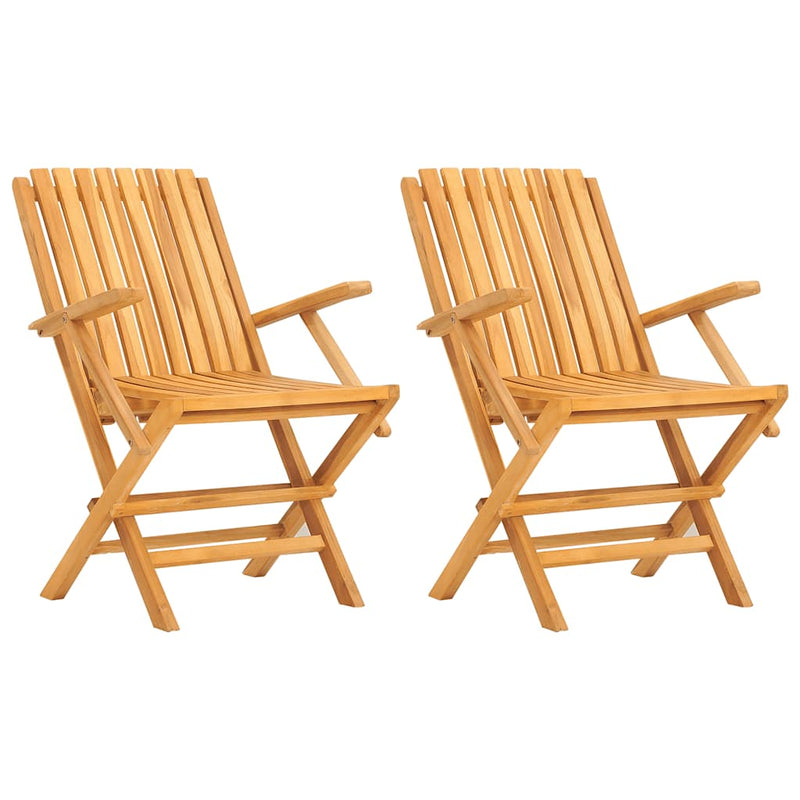 Scaune pliante 2 buc 61x67x90 cm lemn masiv de tec