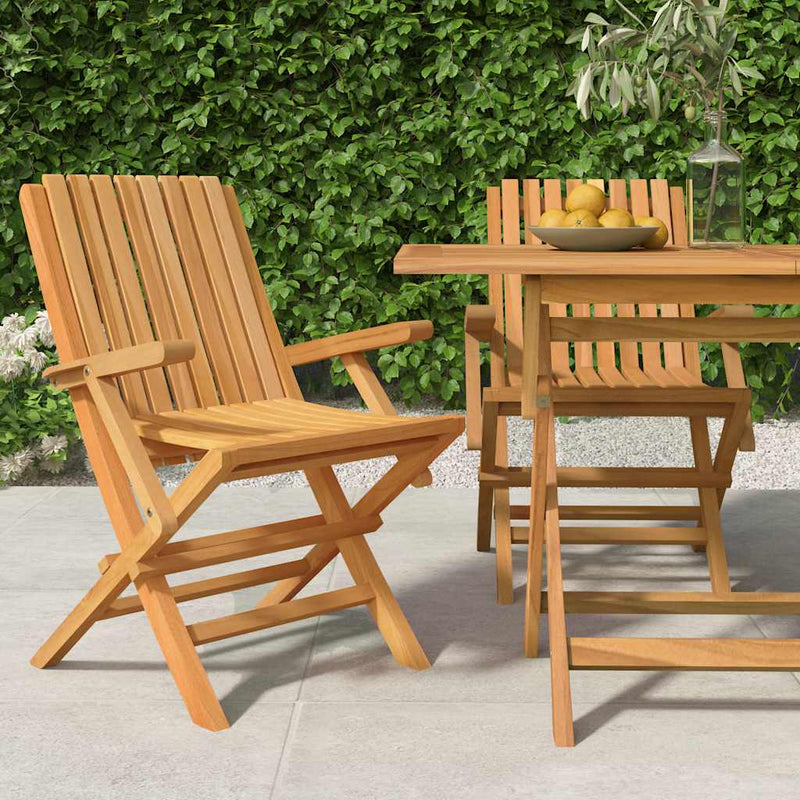 Scaune pliante 2 buc 61x67x90 cm lemn masiv de tec