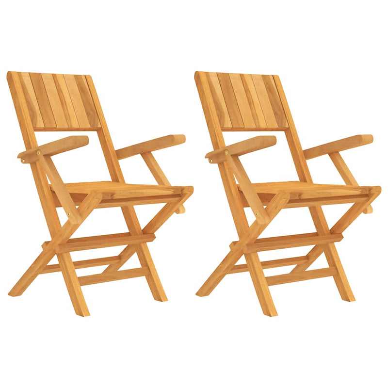 Scaune pliante 2 buc 55x61x90 cm lemn masiv de tec