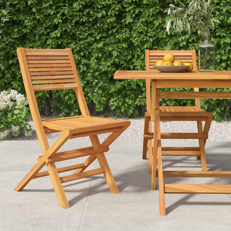 Scaune pliante 2 buc 47x62x90 cm lemn masiv de tec