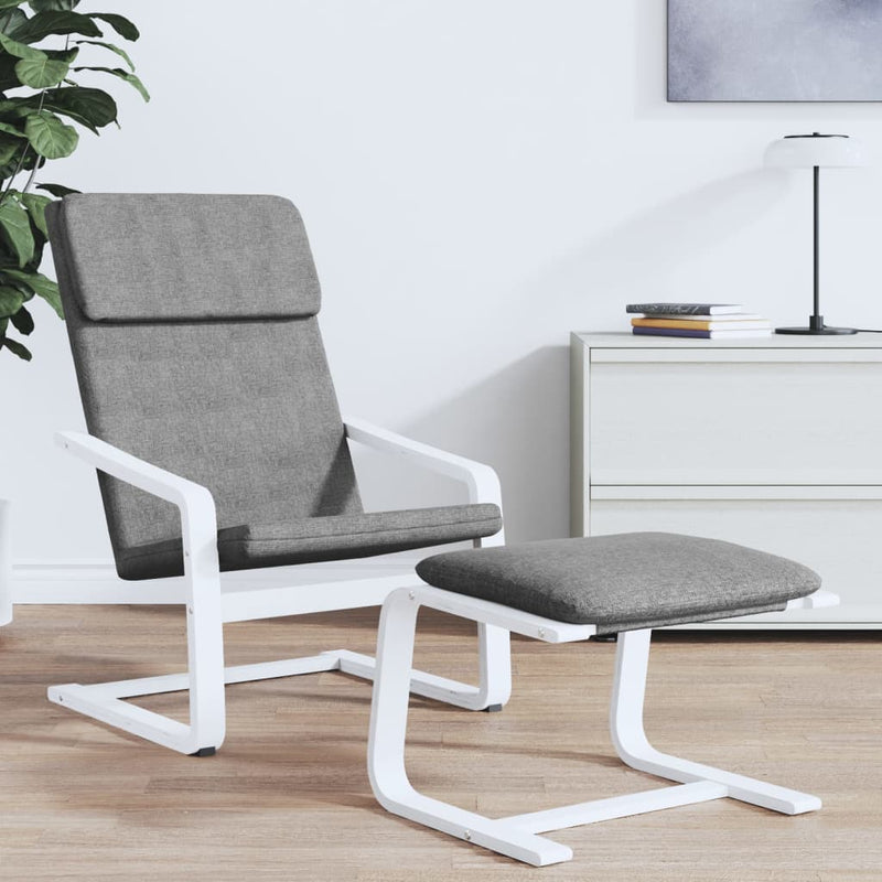 Scaun de relaxare, gri închis, material textil