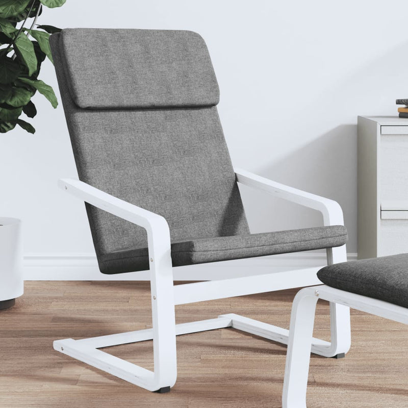 Scaun de relaxare, gri închis, material textil