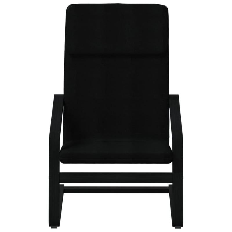 Scaun de relaxare, negru, material textil