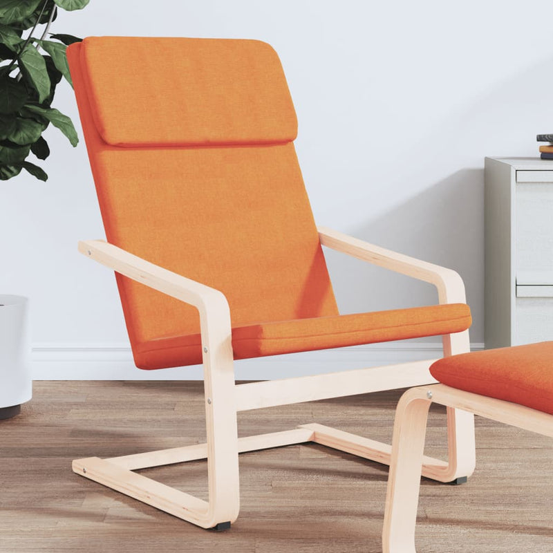 Scaun de relaxare, galben închis, material textil