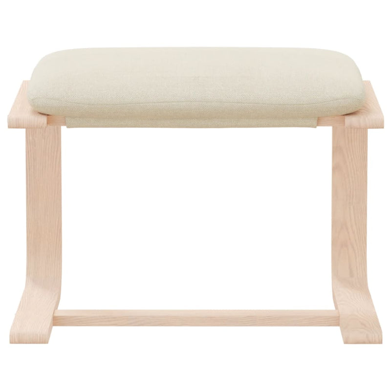 Taburet, crem, 60x60x39 cm, material textil