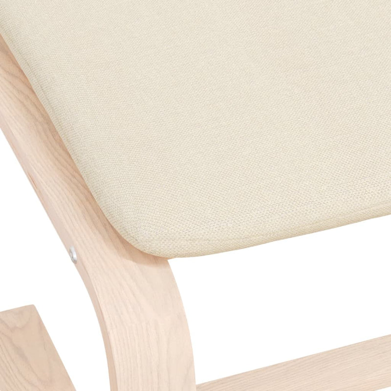 Taburet, crem, 60x60x39 cm, material textil