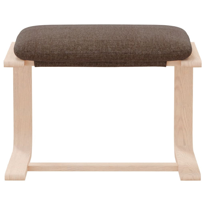 Taburet, maro închis, 51x41x40 cm, material textil