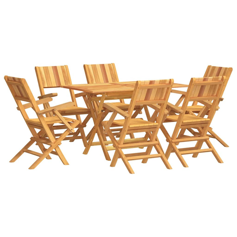 Set mobilier de grădină, 7 piese, lemn masiv de tec