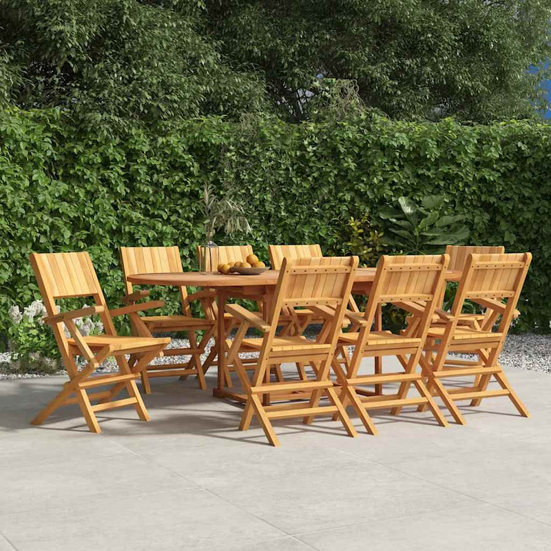Scaune pliante 8 buc 55x61x90 cm lemn masiv de tec