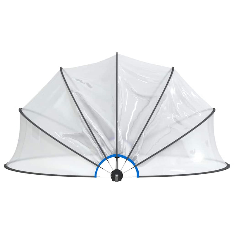 Cupolă pentru piscină, rotund, 406x203 cm, PVC