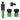 Furtun de grădină cu set de racorduri, verde, 0,75", 30 m, PVC