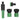 Furtun de grădină cu set de racorduri, verde, 0,75", 50 m, PVC