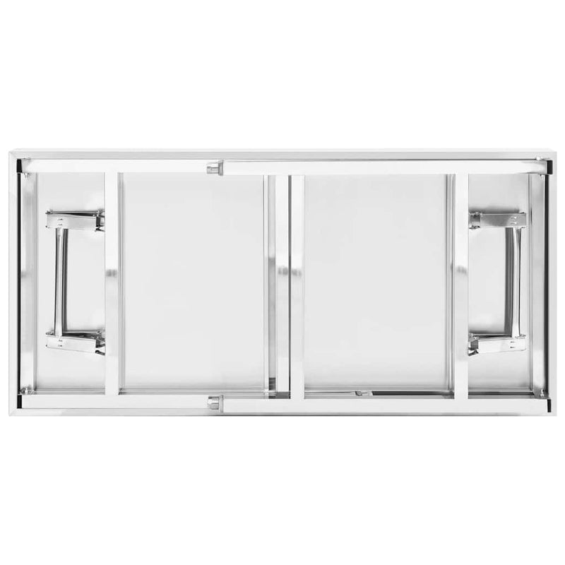 Masă bucătărie cu raft superior, 120x60x115 cm, oțel inoxidabil