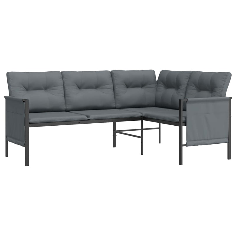 Set mobilier de grădină, antracit, 2 piese, oțel