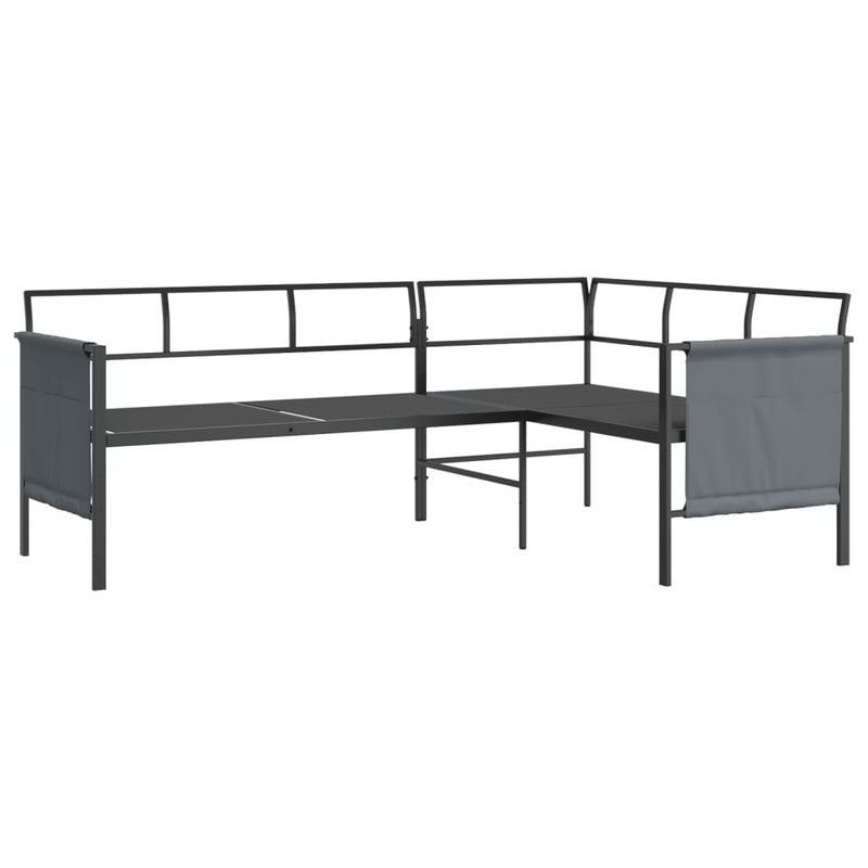 Set mobilier de grădină, antracit, 2 piese, oțel