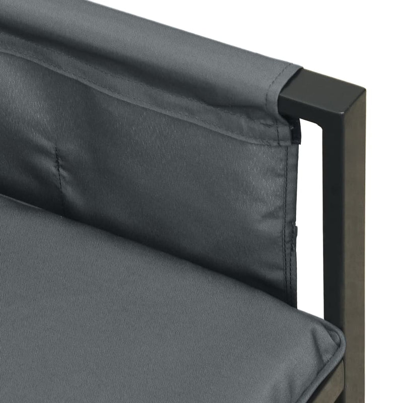 Set mobilier de grădină, antracit, 2 piese, oțel