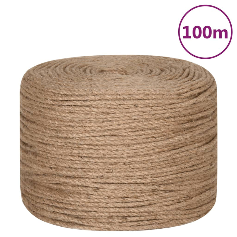 Funie de iută 100 m lungime, 8 mm grosime