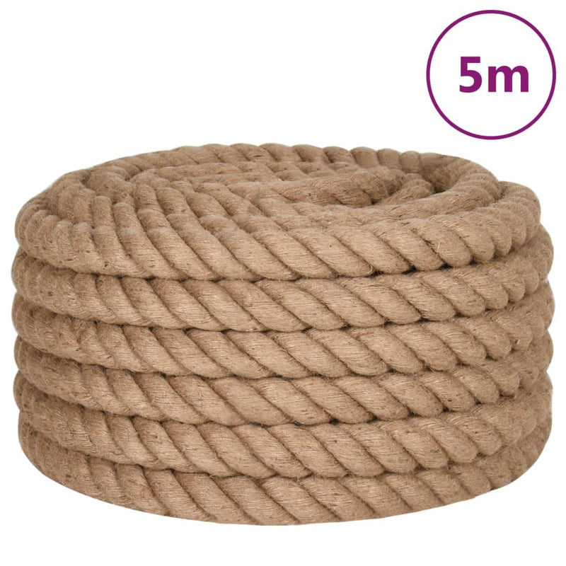 Funie de iută, 5 m lungime, 60 mm grosime