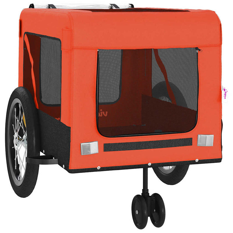 Remorcă bicicletă animale companie portocaliu/negru oxford/fier