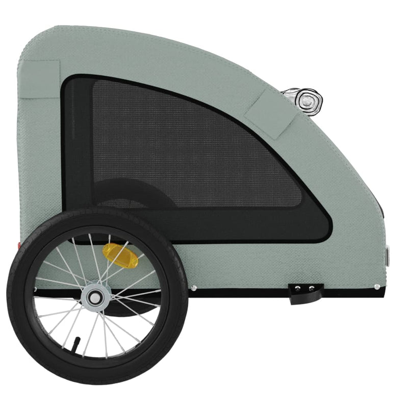 Remorcă de bicicletă animale companie, gri, textil oxford/fier