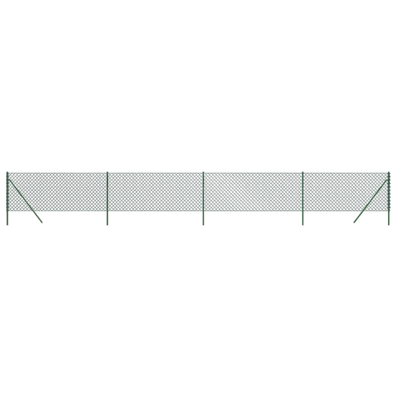 Gard de plasă de sârmă, verde, 0,8x10 m