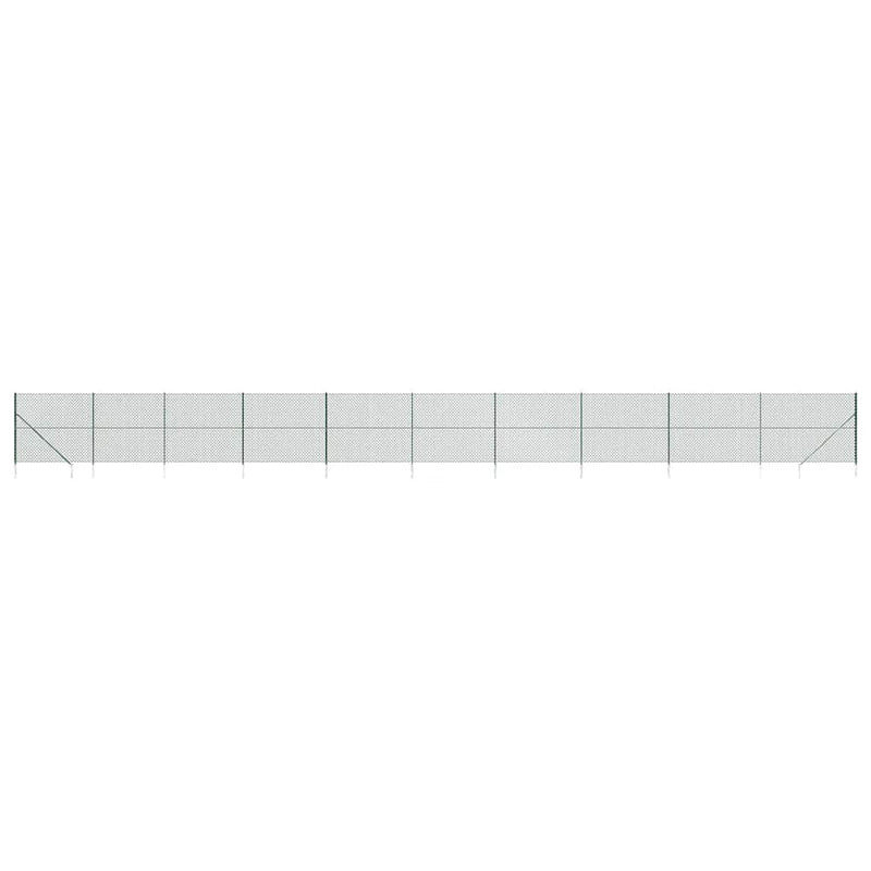 Gard plasă de sârmă cu țăruși de fixare, verde, 1,6x25 m