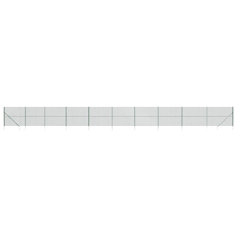 Gard plasă de sârmă cu țăruși de fixare, verde, 1,8x25 m