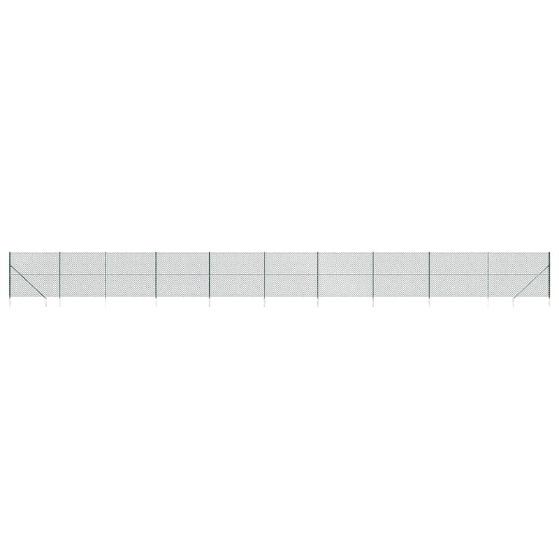 Gard plasă de sârmă cu țăruși de fixare, verde, 2,2x25 m