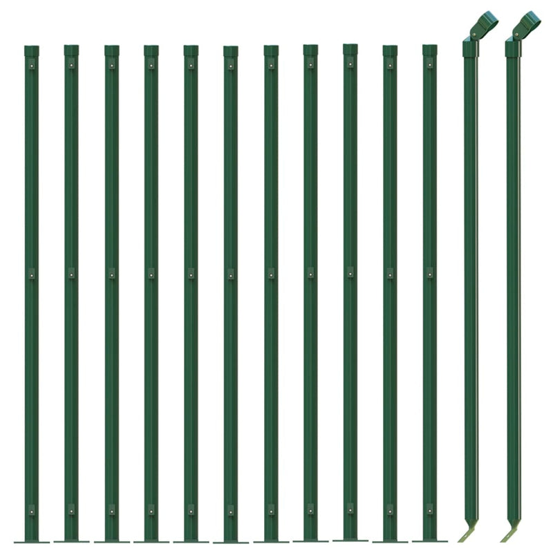 Gard plasă de sârmă cu bordură, verde, 1x25 m