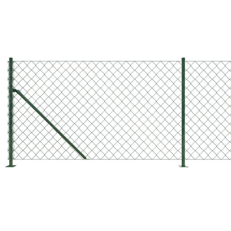Gard plasă de sârmă cu bordură, verde, 1x25 m