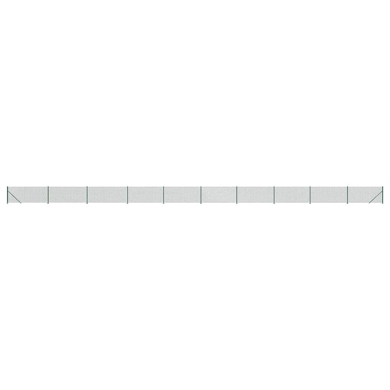 Gard plasă de sârmă cu bordură, verde, 1,1x25 m