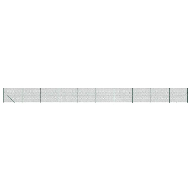 Gard plasă de sârmă cu bordură, verde, 1,4x25 m
