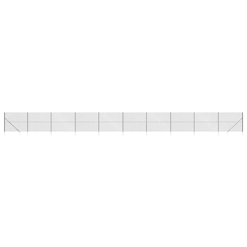 Gard plasă de sârmă cu țăruși de fixare, antracit, 1,6x25 m